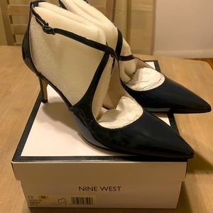 Nine West Blue Patent Leather Heels Size 12